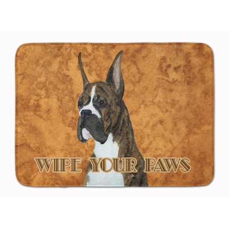 Carolines Treasures Brindle Boxer Wipe Your Paws Machine Washable Memory Foam Mat SS4888RUG